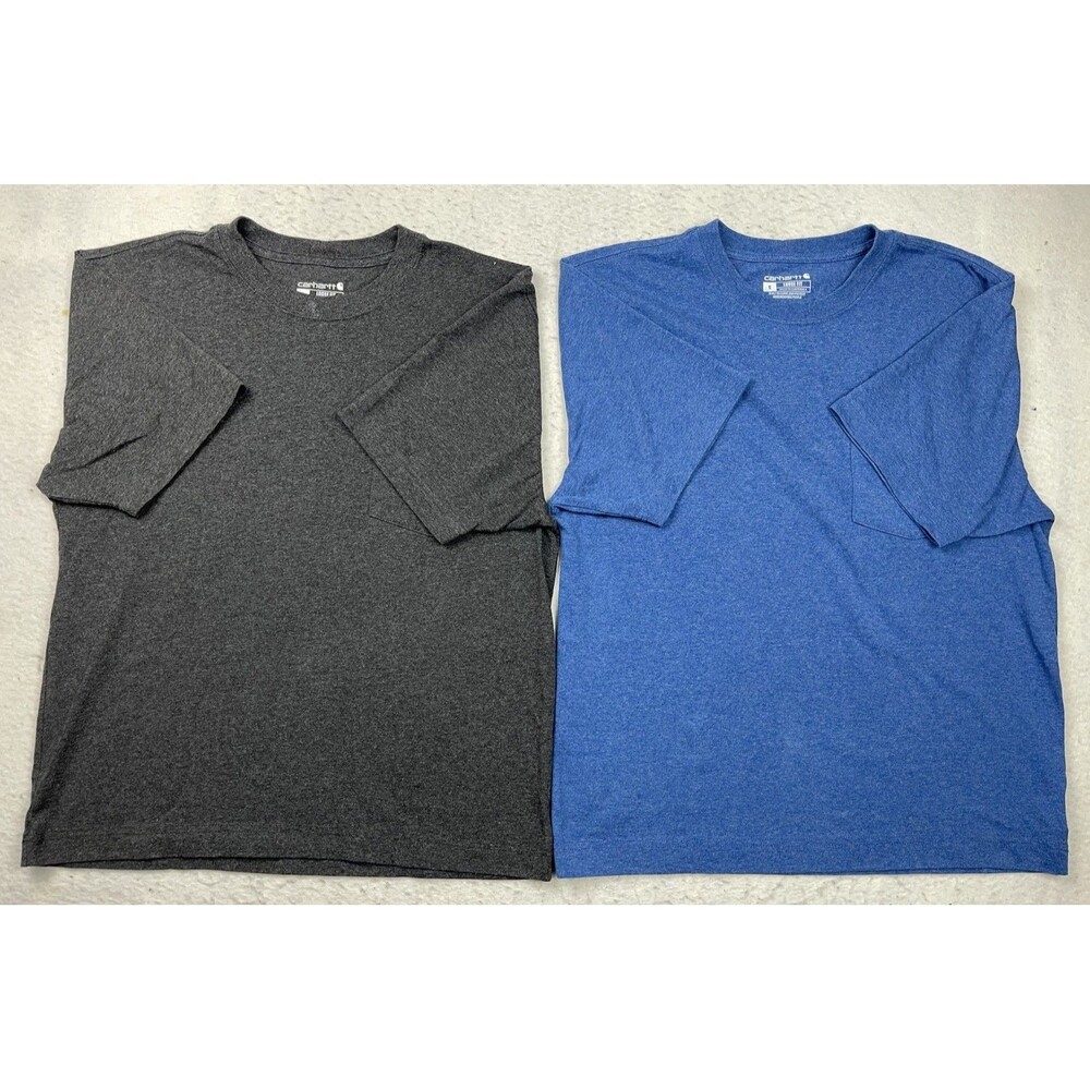 Carhartt Size Small Blue/Grey Loose Fit Pocket T-Shirts K87 Fall 2022 Lot Of 2